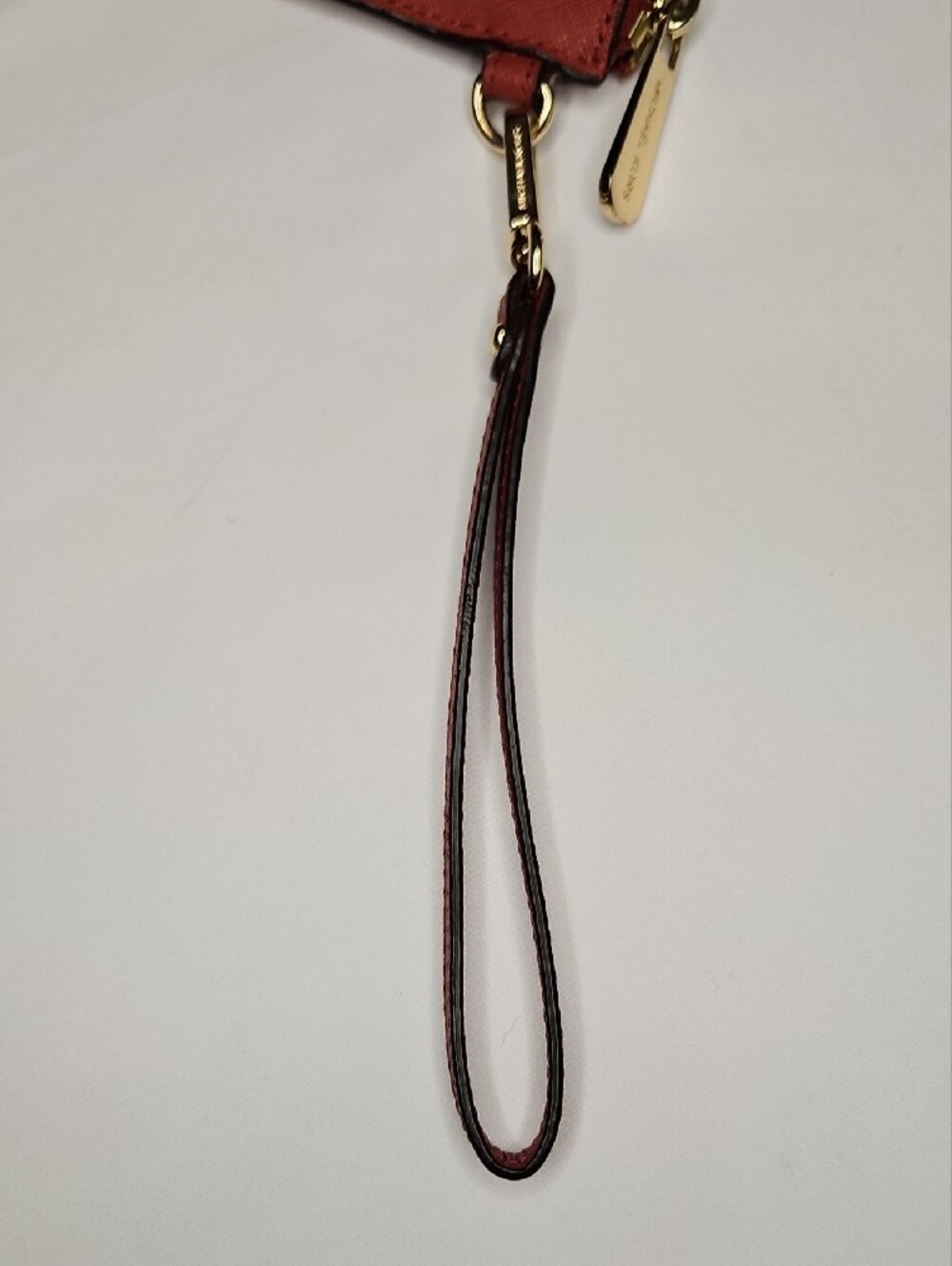 Michael Kors Saffiano 9x6in. Leather Wristlet- Burnt Orange EUC - Picture 7 of 13